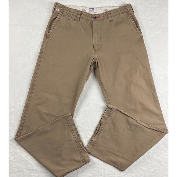 Levi's Tab Twills Low Boot Cut Vintage Khaki Pants men's size 36X32 - Picture 1 of 10